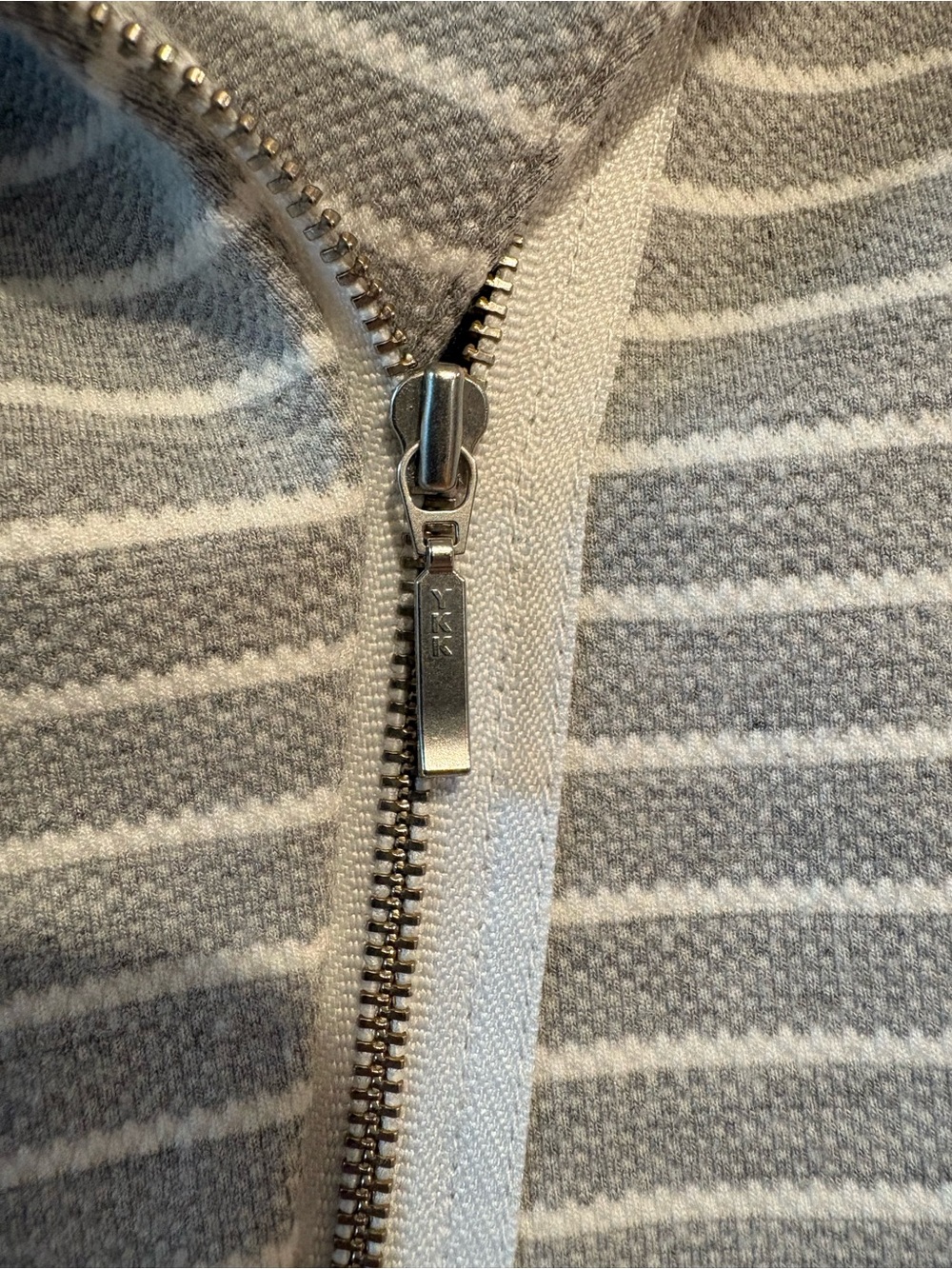 Tristan Striped Moto Jacket Asymmetrical Zip Corporate Chic Grey M - Picture 5 of 7